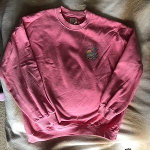 Billabong - ride in cotton graphic sweatshirt - pink sunset - Large